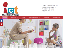 Tablet Screenshot of inlandchildrenstherapy.com